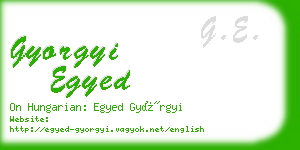 gyorgyi egyed business card